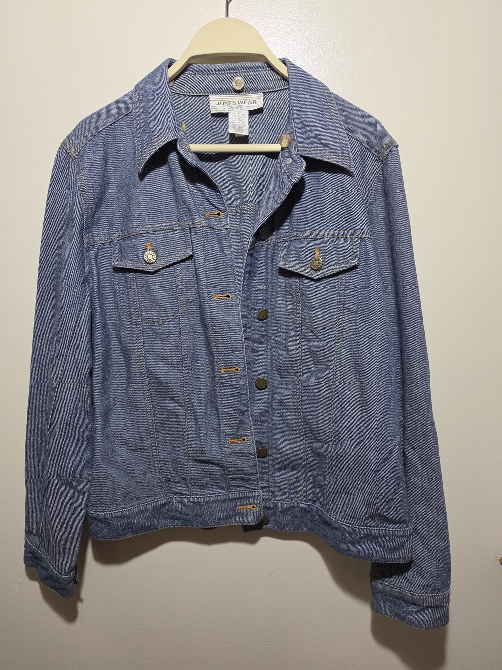 Jones Wear Light Blue Denim Jacket with Button Flap Pockets